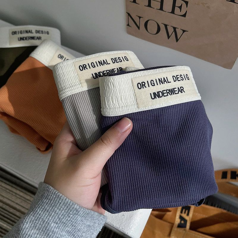 Women's underwear, pure cotton antibacterial letter all-cotton crotch, new women's seamless breathable mid-waist and hip triangle pants Specification image