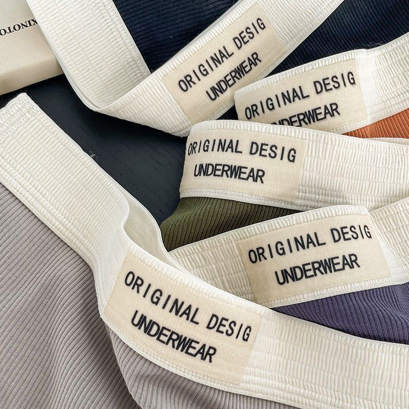 Women's underwear, pure cotton antibacterial letter all-cotton crotch, new women's seamless breathable mid-waist and hip triangle pants