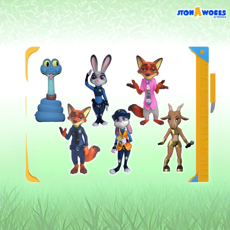 疯狂动物城最新二代4寸盲盒可爱卡通朱迪兔胡尼克公仔情侣钥匙扣手办摆件详情6