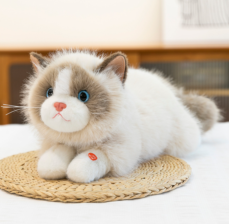 Cross-border best-selling simulation event called stuffed cat dolls, plush toys, cute little cat figurines and dolls Specification image