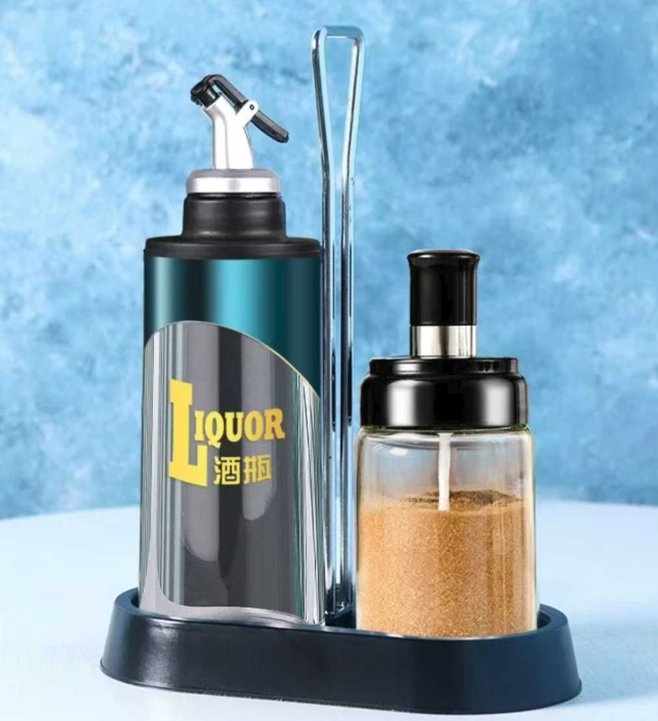 调料盒/玻璃保鲜盒/不锈钢调料瓶/旋转调味罐/厨具不锈钢调料味盅细节图