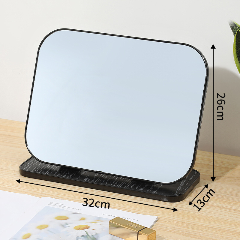 Simple wooden makeup mirror, rotating desktop makeup mirror, desktop student dormitory folding dressing mirror, portable mirror, ins makeup mirror, high-definition desktop mirror for student dormitory, foldable portable home bedroom desktop dressing mirror Item Picture