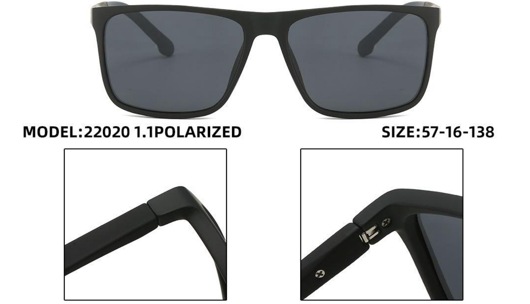 22020 百搭偏光太阳镜 撞色镜腿款防紫外线墨镜