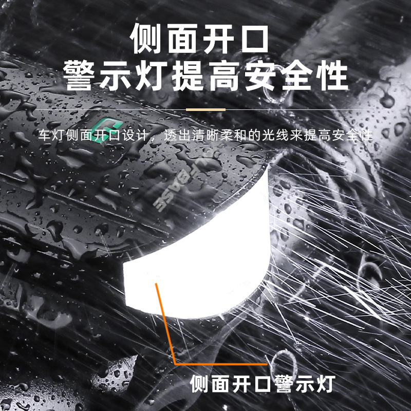 Bicycle light, night riding aluminum alloy headlight, type-c rechargeable high-intensity flashlight, mountain bike light, cycling accessories details Picture