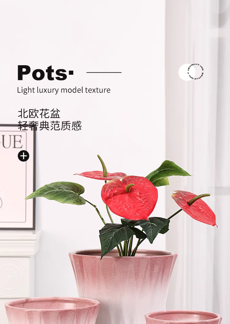 Ceramic handicrafts, ornaments, gifts, ceramic flower POTS, tea sets, large ceramic flower artworks, home decoration detail image 7