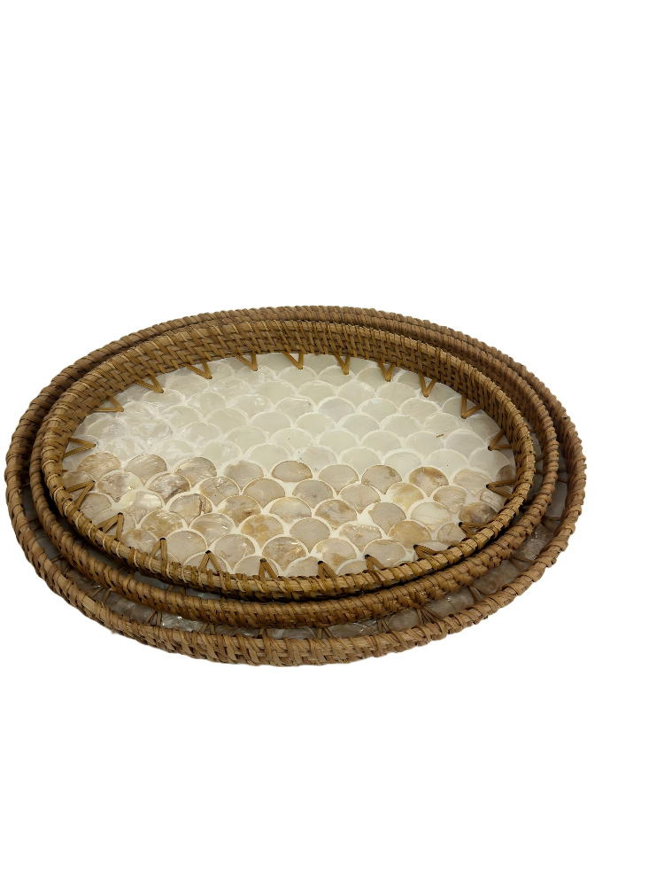 Handicrafts, gifts, decorative trays, glass mirror surface, metal shells, jade ornaments, home decoration supplies, shell trays, trays, glass trays Item Picture