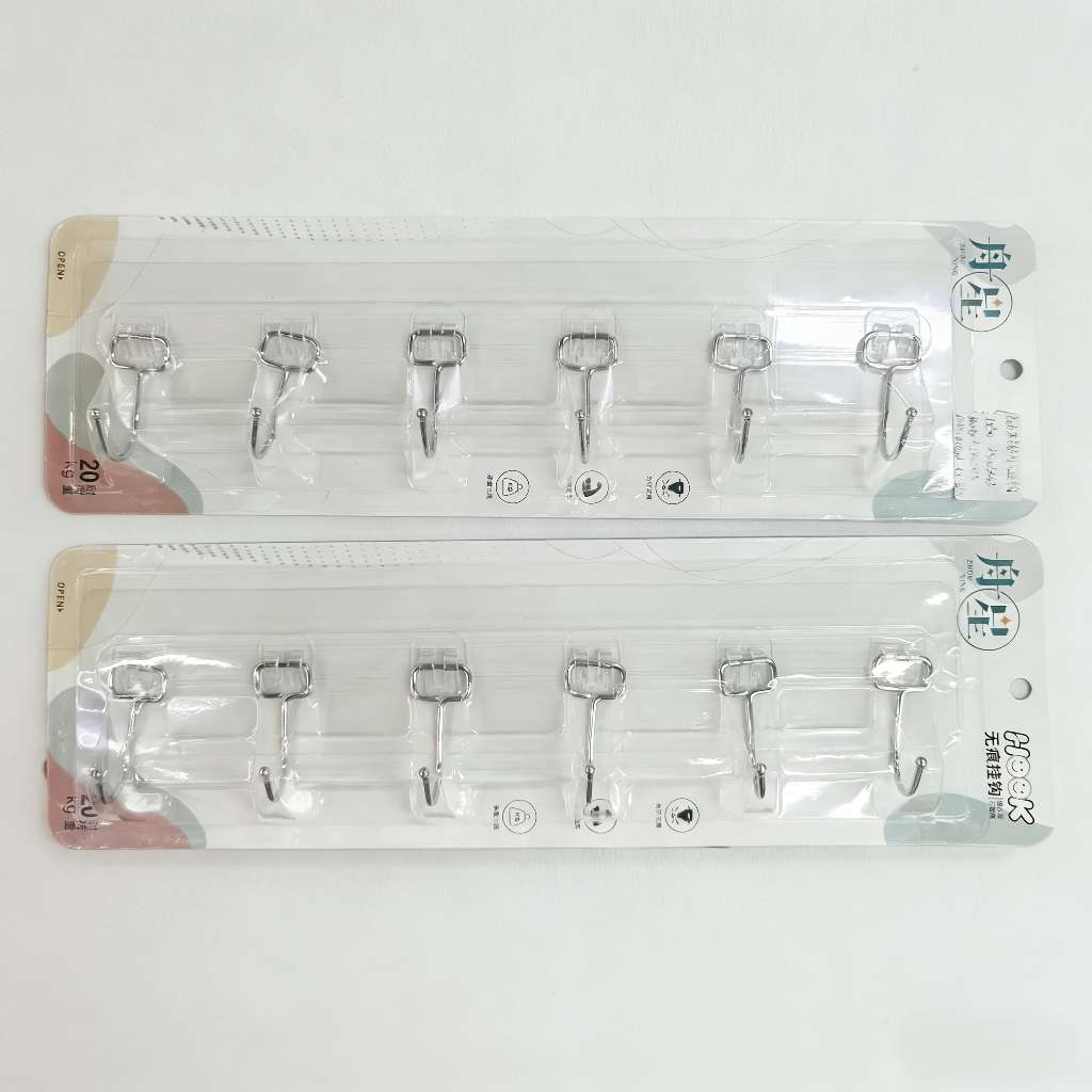 挂钩免打孔厨房墙壁门后挂衣架衣服粘钩强力粘胶浴室连排无痕衣钩