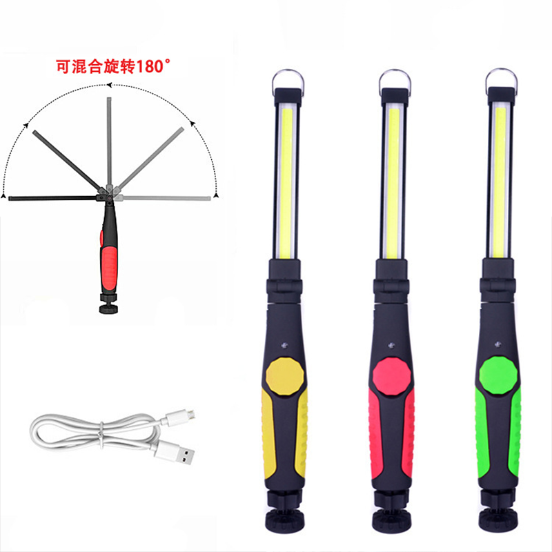 Hanging buckle folding COB work light, emergency magnetic flashlight, strong light charging, auto repair inspection light, outdoor camping light Application Scenario
