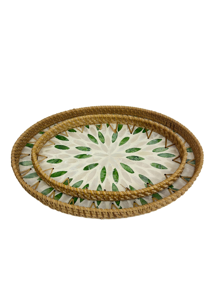 Handicrafts, gifts, decorative trays, glass mirror surface, metal shells, jade ornaments, home decoration supplies, shell trays, trays, glass trays Specification image