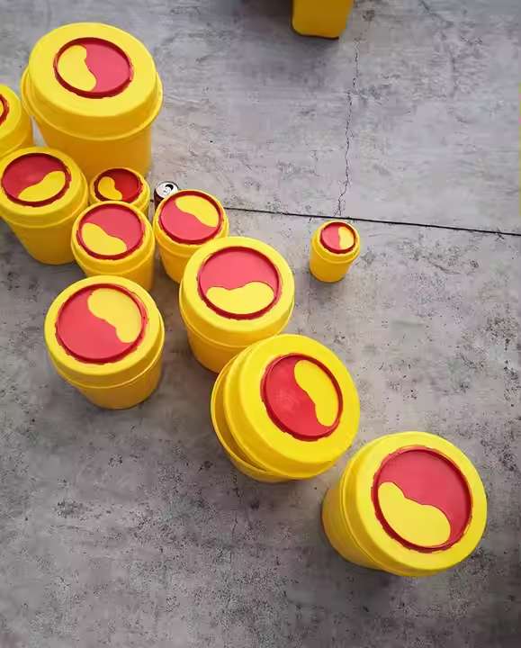 PP medical garbage bin sharp container safe sharp container Specification image