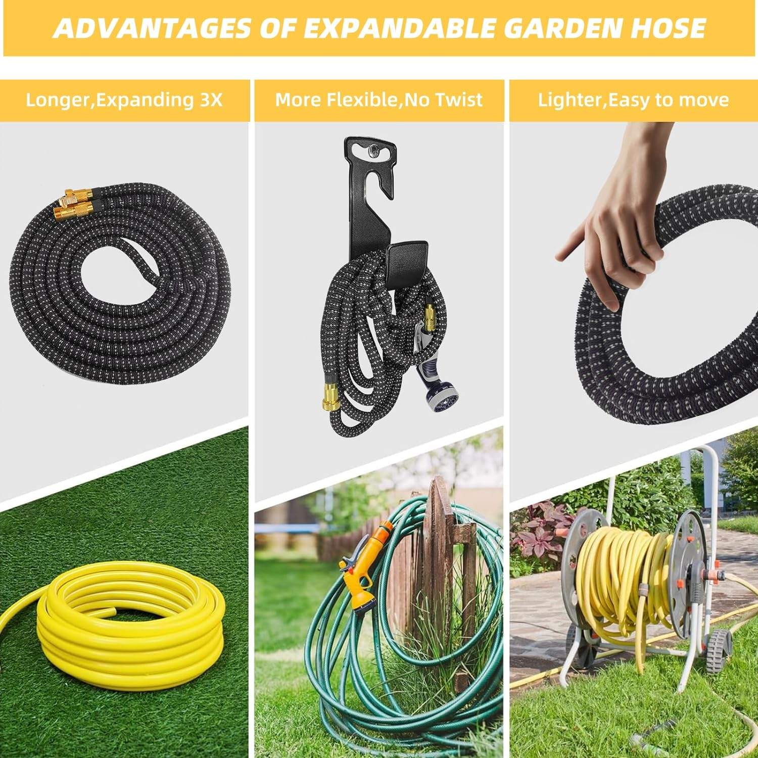 Cross-border four-season telescopic hose, garden and courtyard flushing tool, household high-pressure car wash water pipe set Specification image