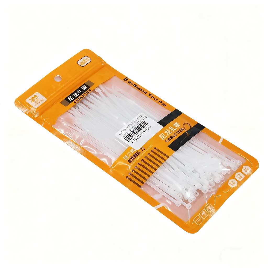 A-9735-100只2.5*150自锁式尼龙扎带扎带条扎线带束线带捆绑带电线塑料固定扣