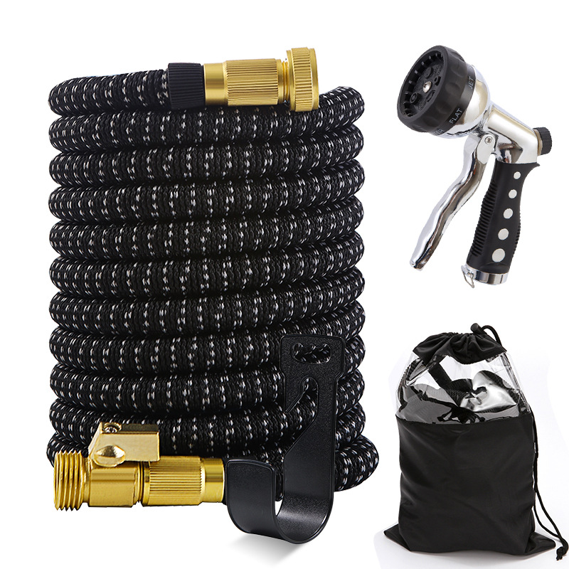 Cross-border four-season telescopic hose, garden and courtyard flushing tool, household high-pressure car wash water pipe set details Picture