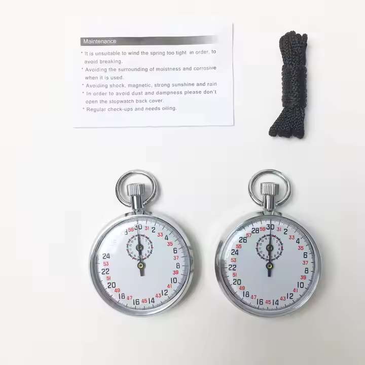 手持式教学不锈钢15分30秒/Crycle运动计时手表跑步训练机械秒表计时器产品图