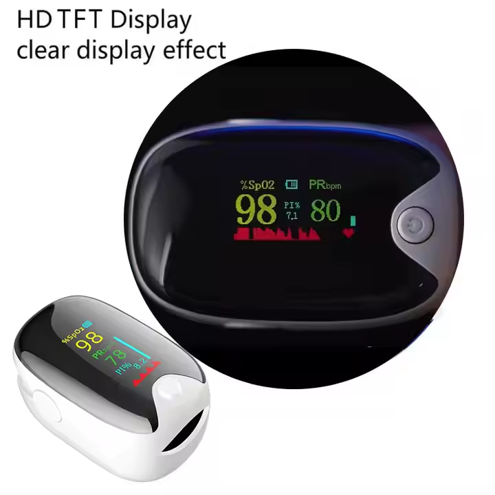 Home health care color thin-film transistor liquid crystal display SpO2 saturation monitor, pulse oximeter, fingertip oximeter, blood oxygen Specification image