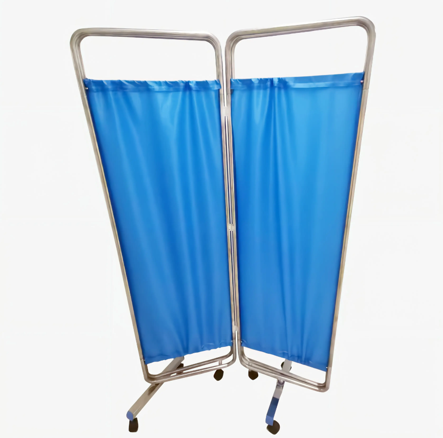 医院医疗201的便宜价格不锈钢可折叠可移动2 3 4 5折叠分离式带轮子病房屏幕产品图