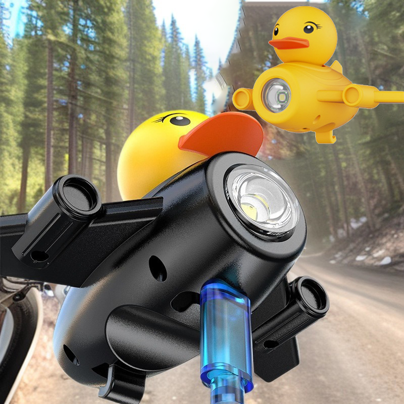 Outdoor cycling equipment: duck-shaped children's bicycle, headlight, mountain bike, high-intensity headlight, taillight set details Picture