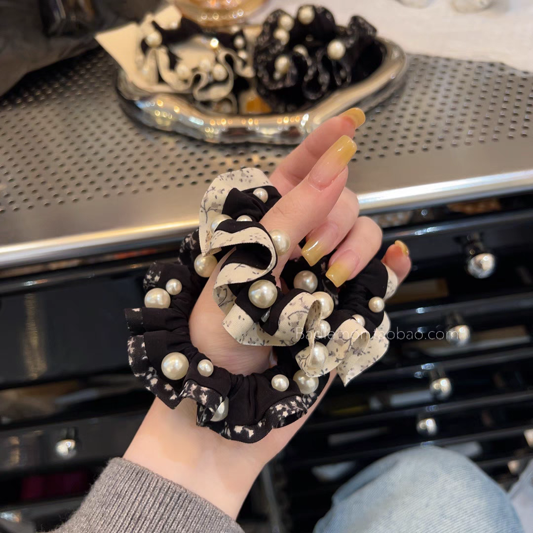 饰品发绳女士韩版拼接头绳扎头绳头饰发饰品时尚百搭简约款发绳头绳头绳女士拼接韩版详情图8