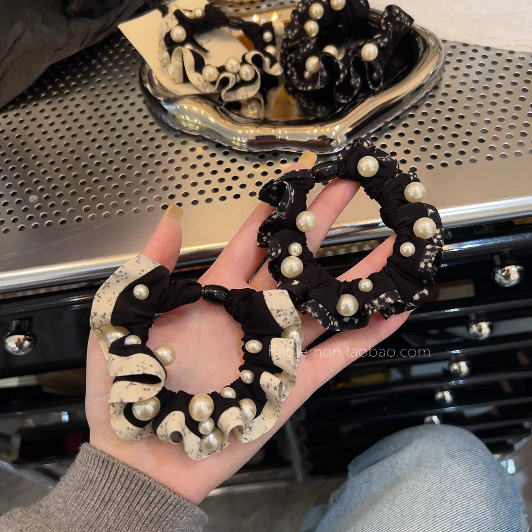 饰品发绳女士韩版拼接头绳扎头绳头饰发饰品时尚百搭简约款发绳头绳头绳女士拼接韩版详情图6