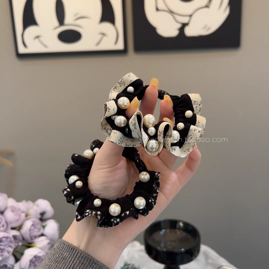 饰品发绳女士韩版拼接头绳扎头绳头饰发饰品时尚百搭简约款发绳头绳头绳女士拼接韩版详情图10