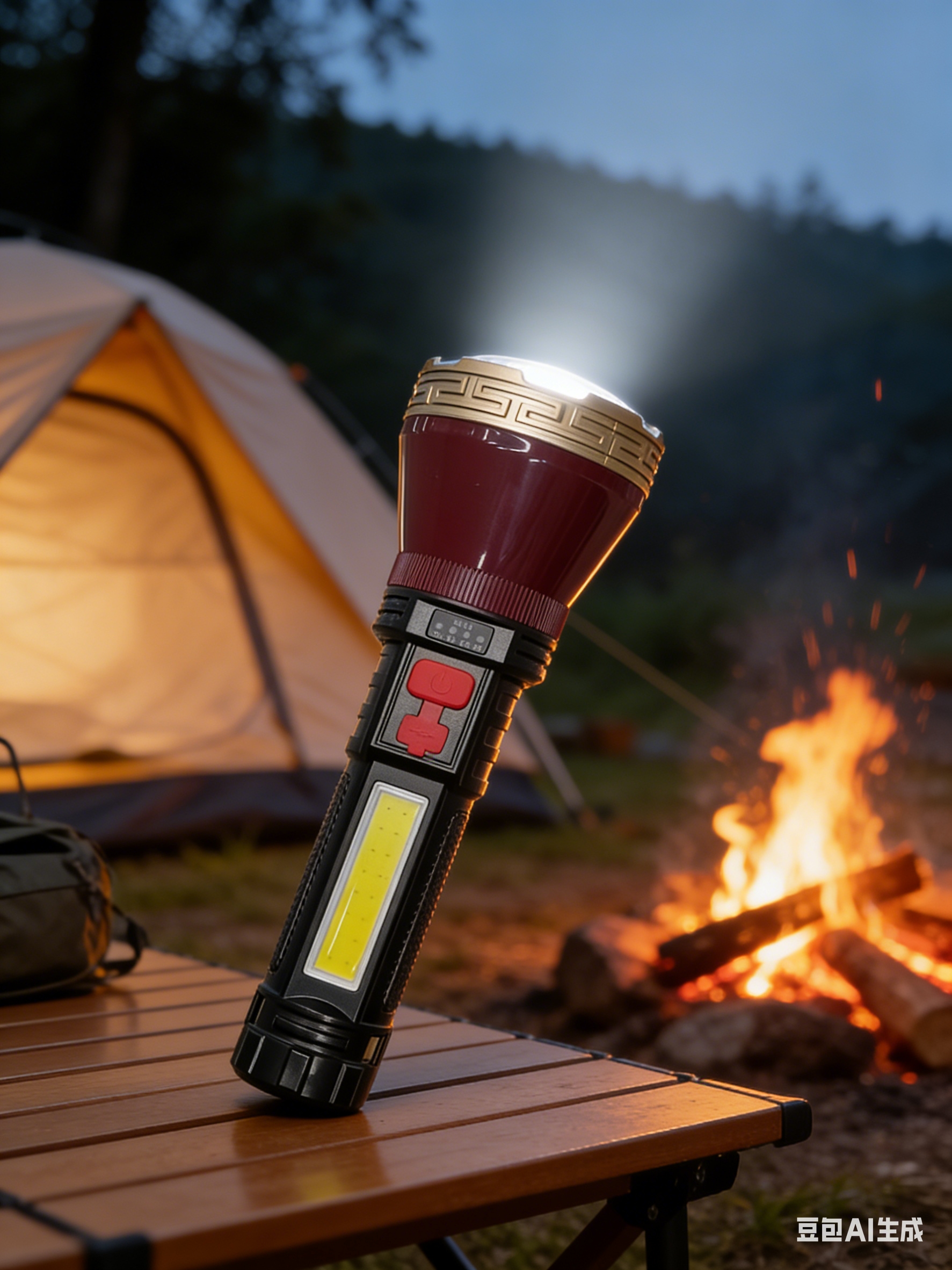 Multi-functional flashlight, high-intensity long-range portable outdoor emergency lighting flashlight, COB side light flashlight details Picture