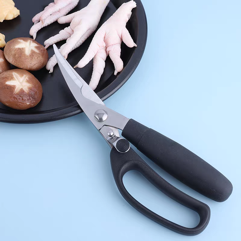 K-114厨房多用家用剪刀强力鸡骨食物食品烤肉剪肉不锈钢德国多功能剪刀详情图5