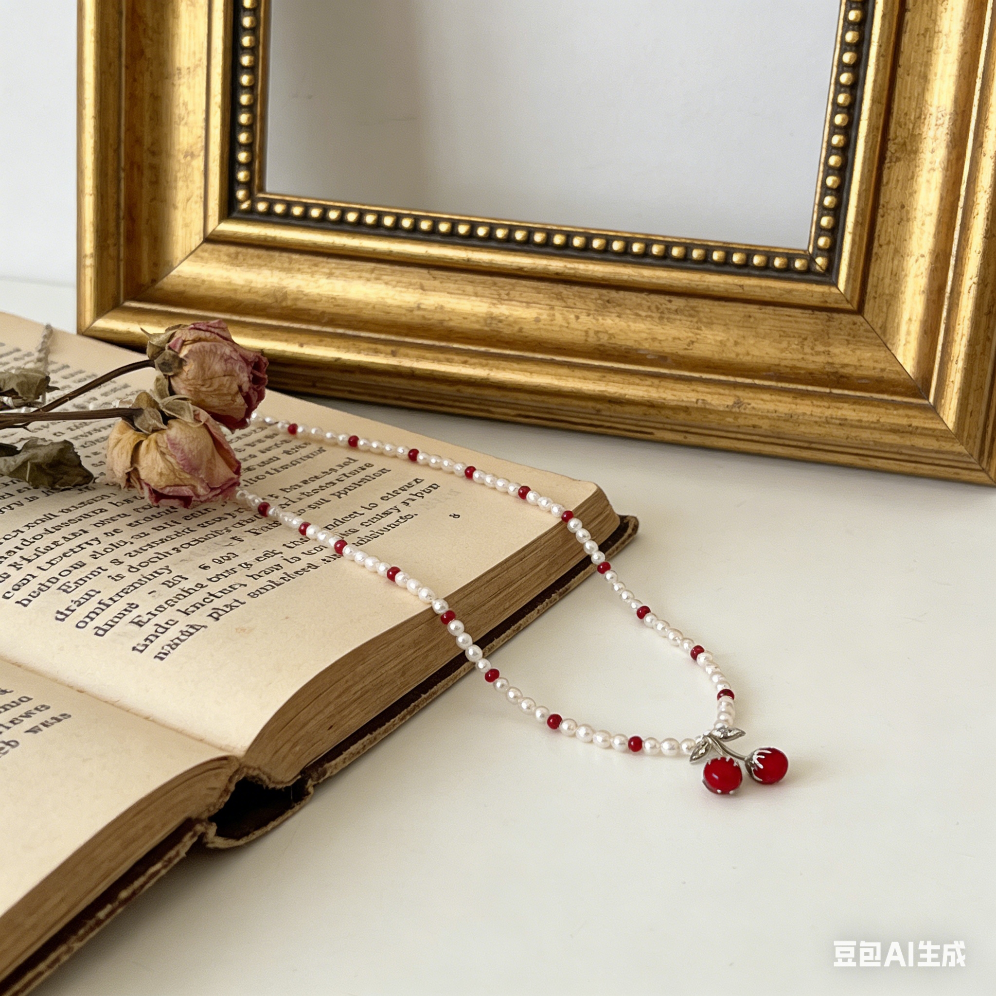 Pearl necklace stainless steel pendant jewelry for women Specification image