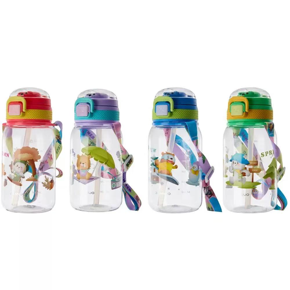 儿童吸管杯卡通恐龙包水杯斜跨杯具吸管水杯儿童用品日用百货