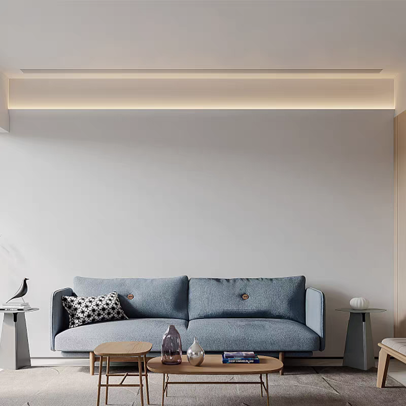 led upward lighting waistline light, no need for slotting, surface-mounted invisible wall-washing linear light, no need for ceiling, reflective light slot 1 meter details Picture