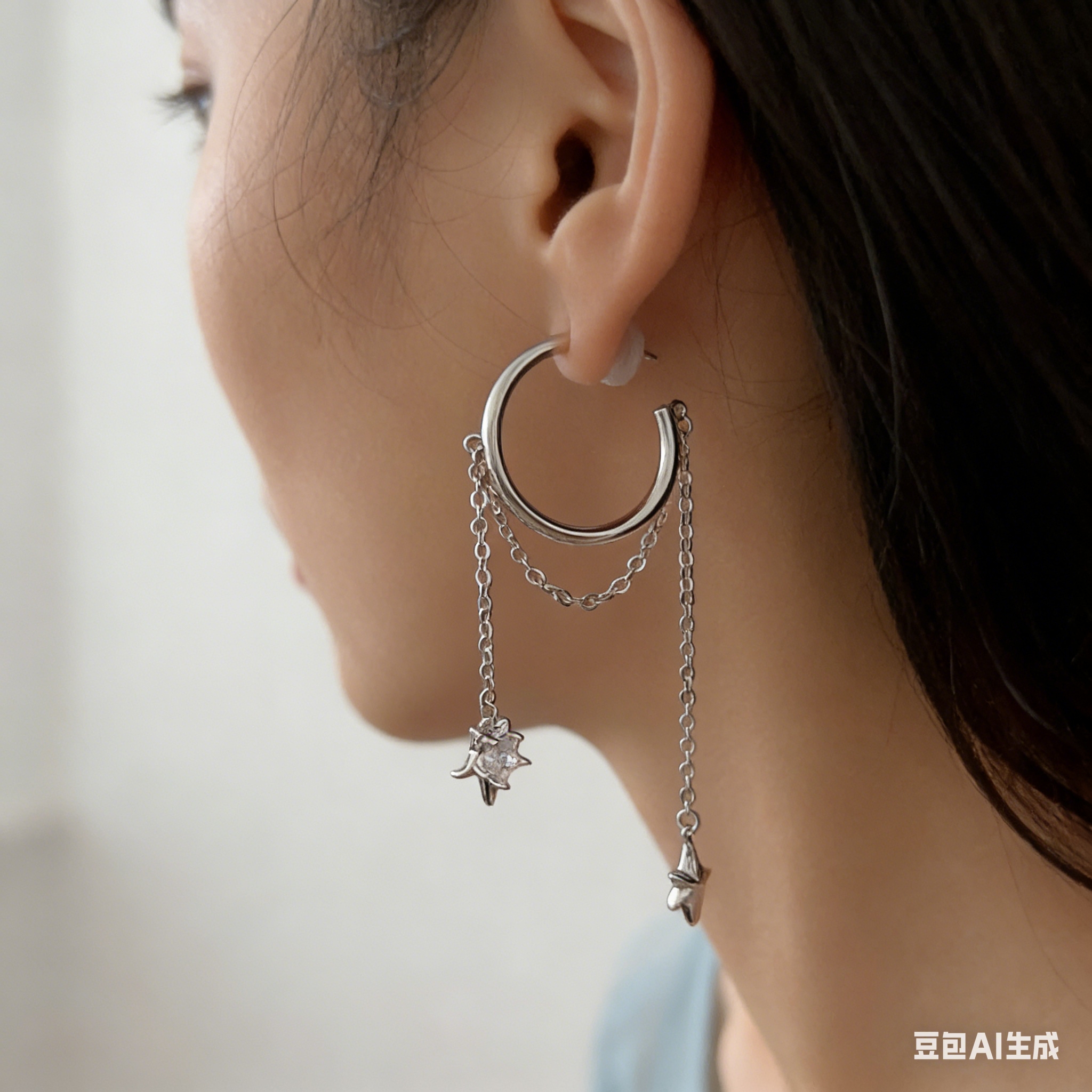 The long and elegant earrings and stud earrings from Obiya are simple, stylish, fashionable and versatile Application Scenario