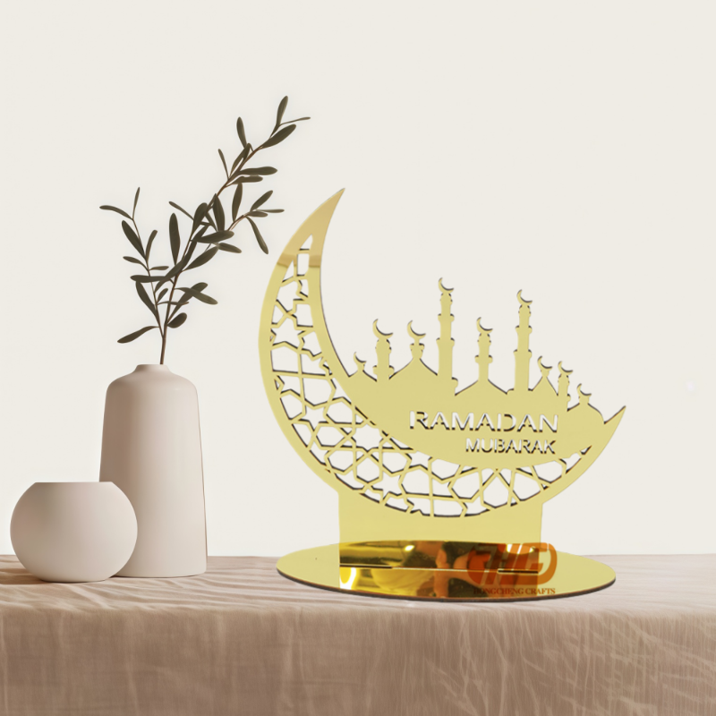 中东跨境月亮节城堡创意立体家居设计亚克力镂空装饰品摆件摆台