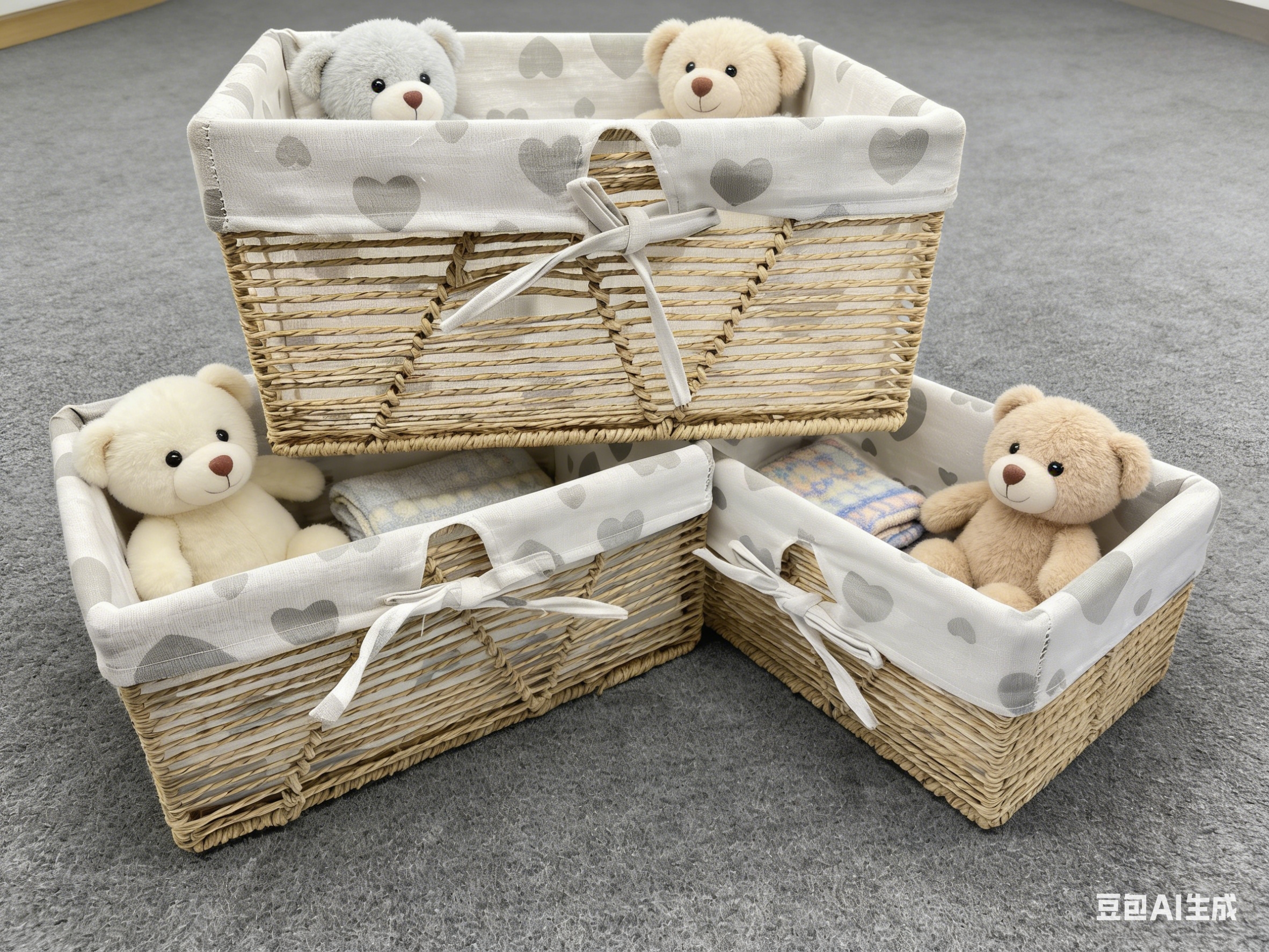 收纳篮塑料/脏衣篮藤编/收纳框/收纳盒/快递收纳篮子细节图