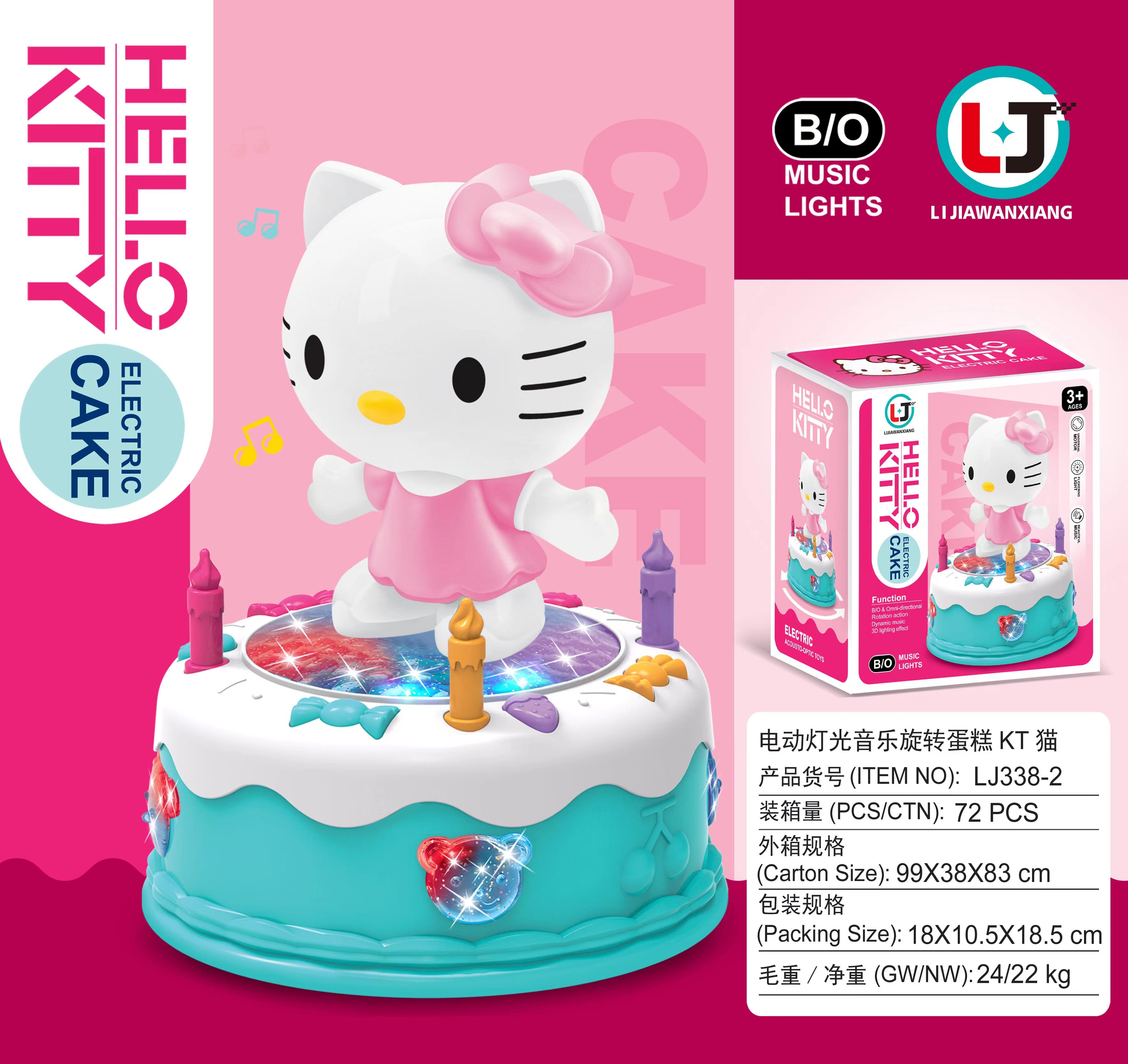 Cross-border e-commerce children's best-selling electric universal KT Cat Astronaut cake cart, light and music illuminated toy cake cart Application Scenario