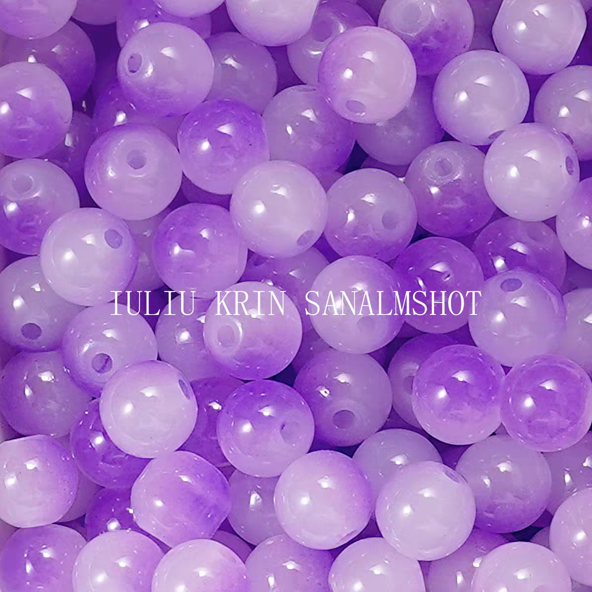 Wholesale of 8mm dual-color bead handmade diy glass bracelet accessories, glass bead, string bead, loose bead material accessories