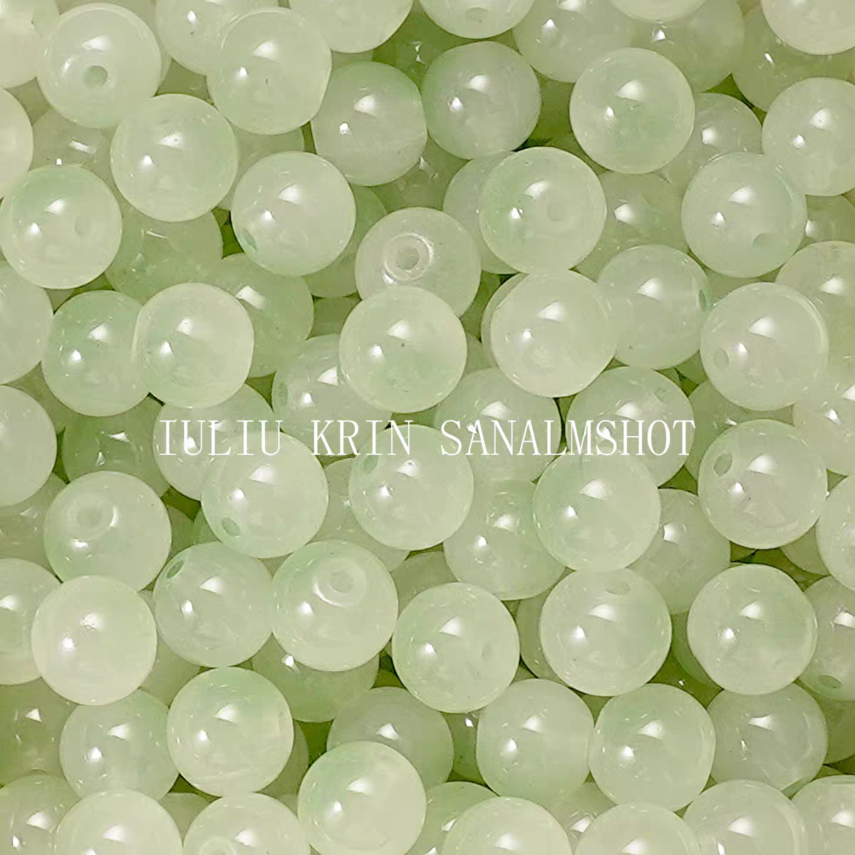 Wholesale of 8mm bicolor jade bead handmade diy glass bracelet accessories, glass bead, string bead, loose bead material accessories