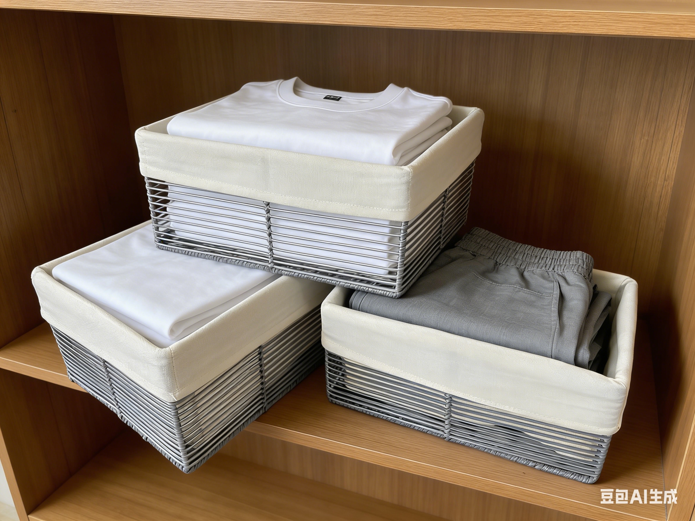 热销桌面整理收纳篮塑料管编制玩具，书本零食置物篮收纳框3件套