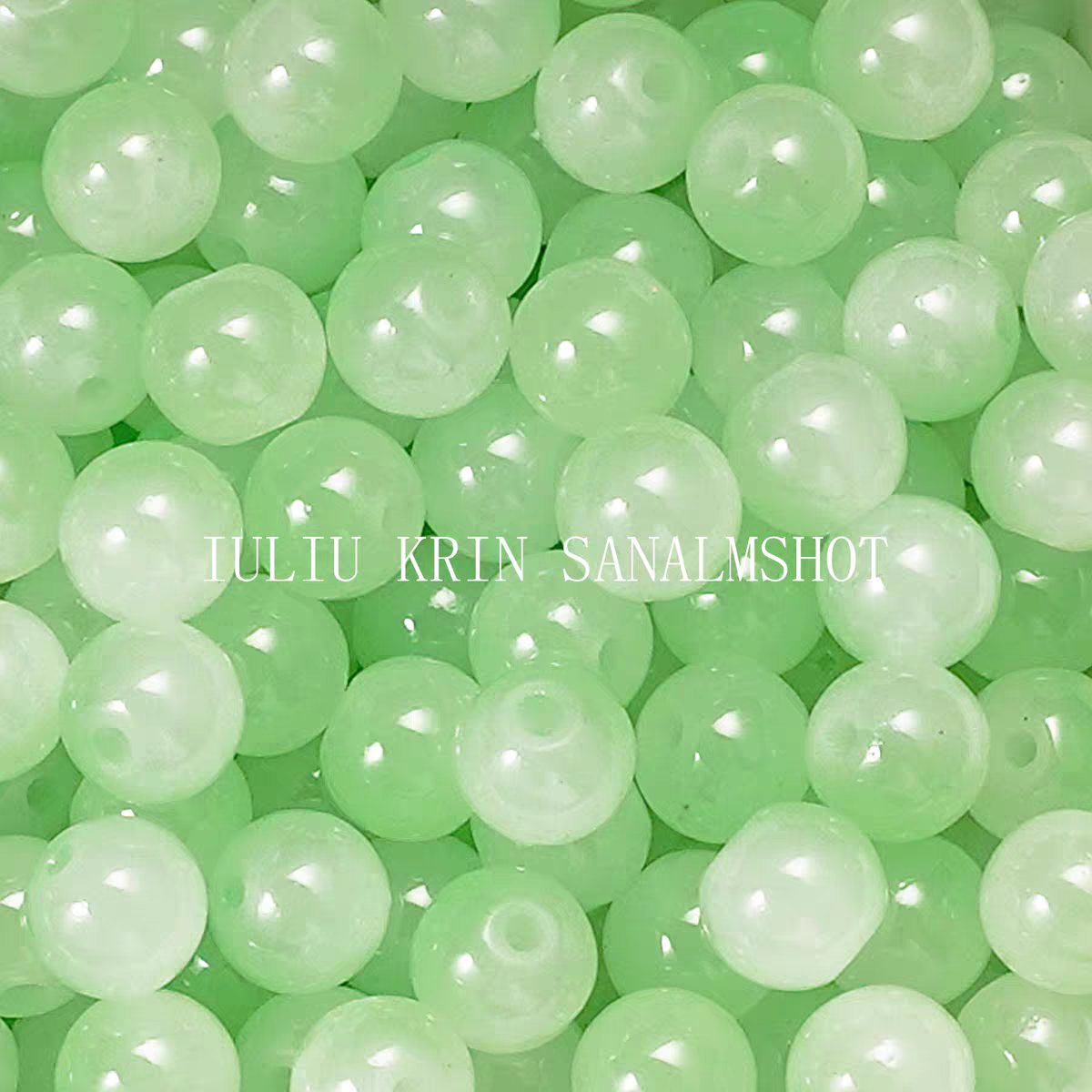 Wholesale of 8mm bicolor jade bead handmade diy glass bracelet accessories, glass bead and string material accessories