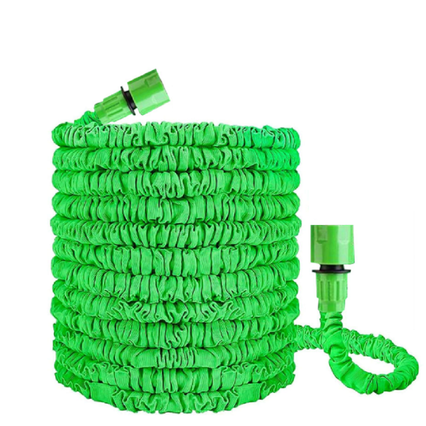 Cross-border portable garden car wash and flower watering 3x telescopic water pipe, latex imitation all-season hose, ten-function car wash water gun Application Scenario