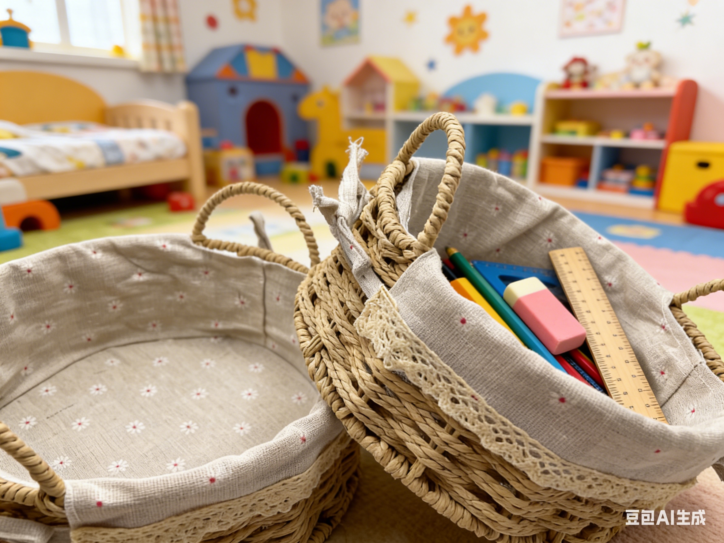 收纳篮塑料/脏衣篮藤编/收纳框/收纳盒/快递收纳篮子细节图