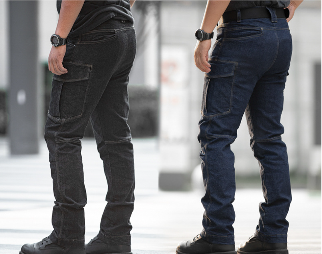 男士户外运动高端耐磨牛仔裤战术弹力多功能户外美式工装裤