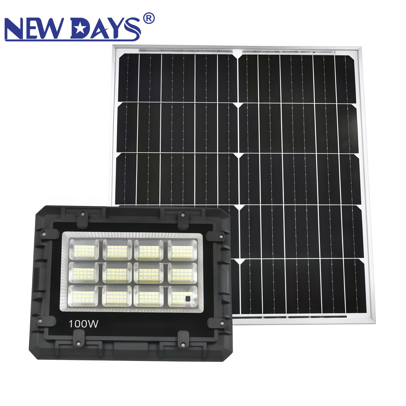 NEWDAYS marca nueva luz de inundación solar transfronteriza LED luz de inundación inalámbrica luz removible a prueba de agua y polvo iluminación doméstica luz de emergencia luz de calle ecológica resaltada luz solar