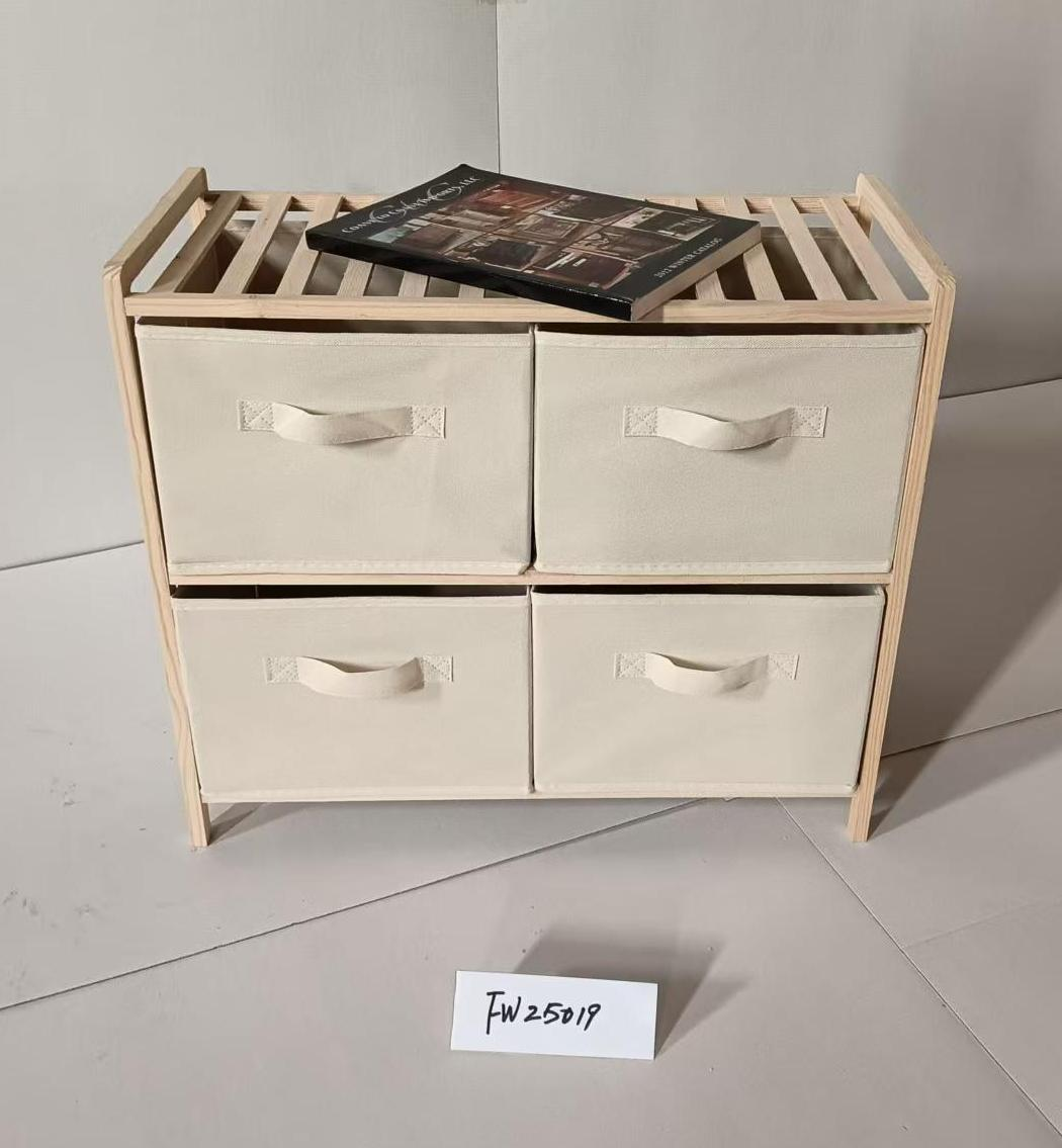 Daily necessities storage dust-proof layer rack, cosmetics rotating storage rack, bathroom supplies fabric box trolley, fabric storage box trolley details Picture