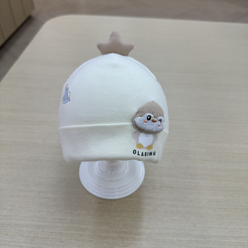 小企鹅夹棉婴儿帽适合2 - 5月