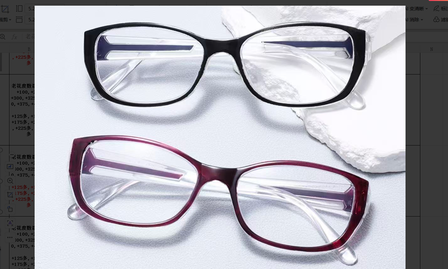 886 | 半透框老花镜