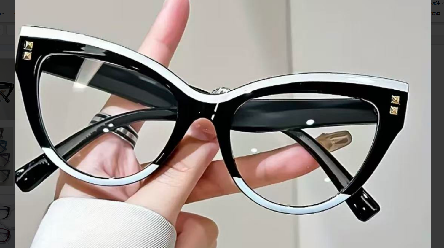 891 | 铆钉猫眼防蓝光老花镜｜欧美复古时尚款