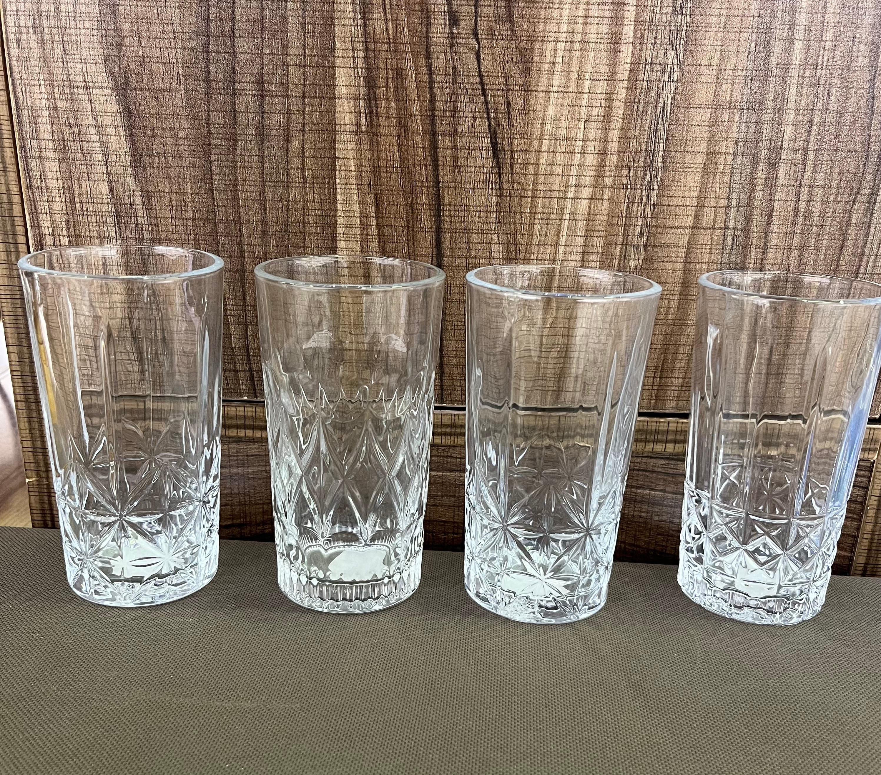 玻璃杯/竹节杯/杯子/玻璃杯杯子/茶具杯子白底实物图