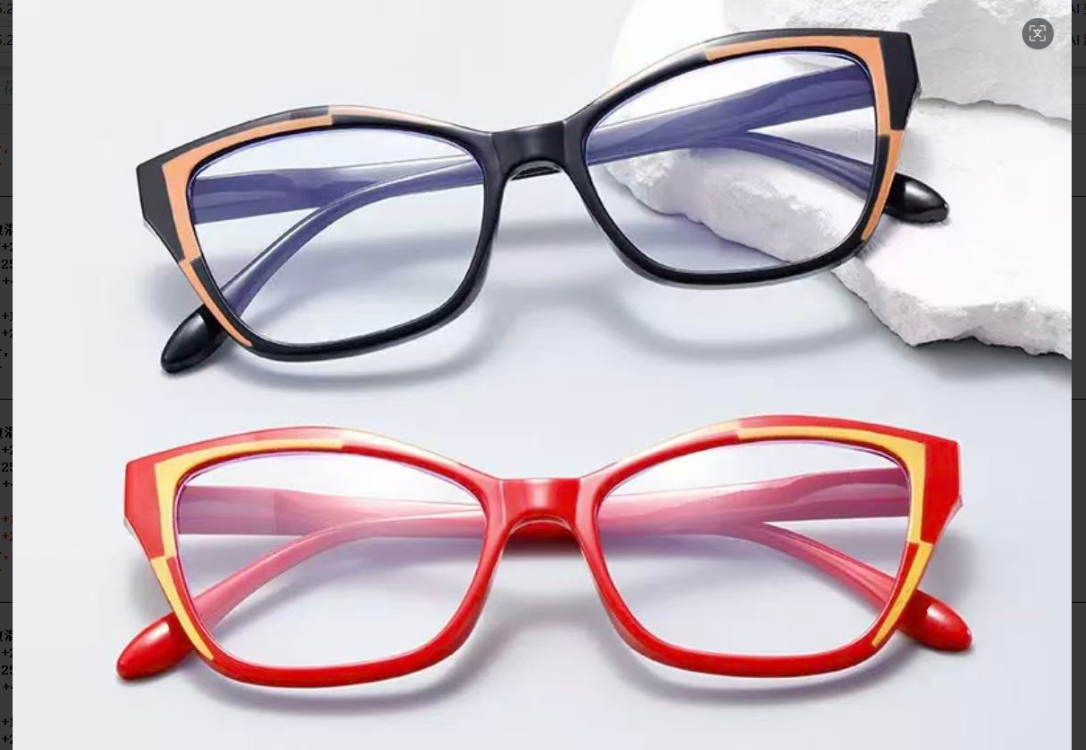 885 | 撞色猫眼老花镜
