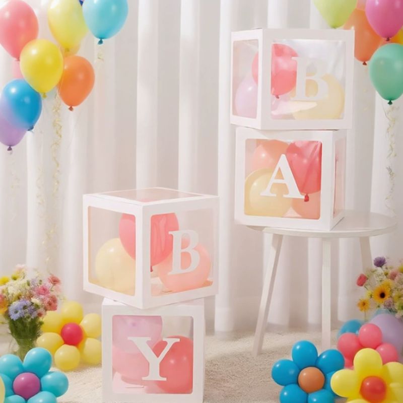 跨境love表白惊喜透明气球盒子派对聚会装饰用品生日布置baby盒