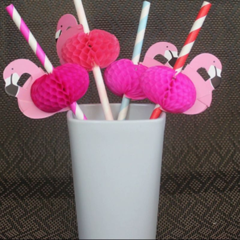 派对纸吸管蜂巢工艺条纹卡通吸管饮料果汁鸡尾酒装饰纸吸管