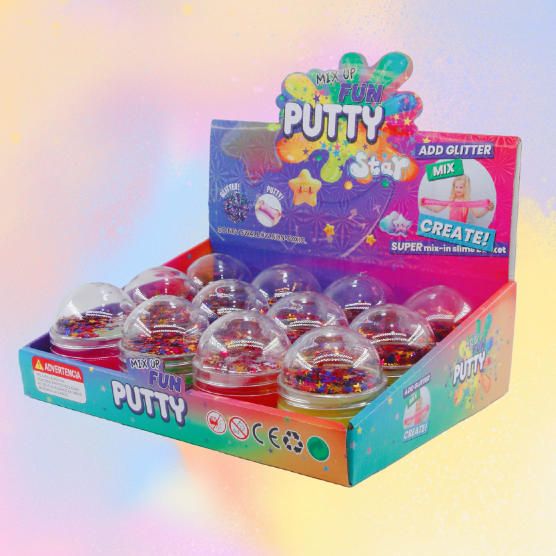 Special export supply of colorful star ramen mud slime, high-extensibility children's educational toys details Picture